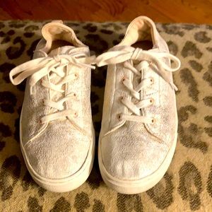 Toms, 4, light pink sparkly sneaks